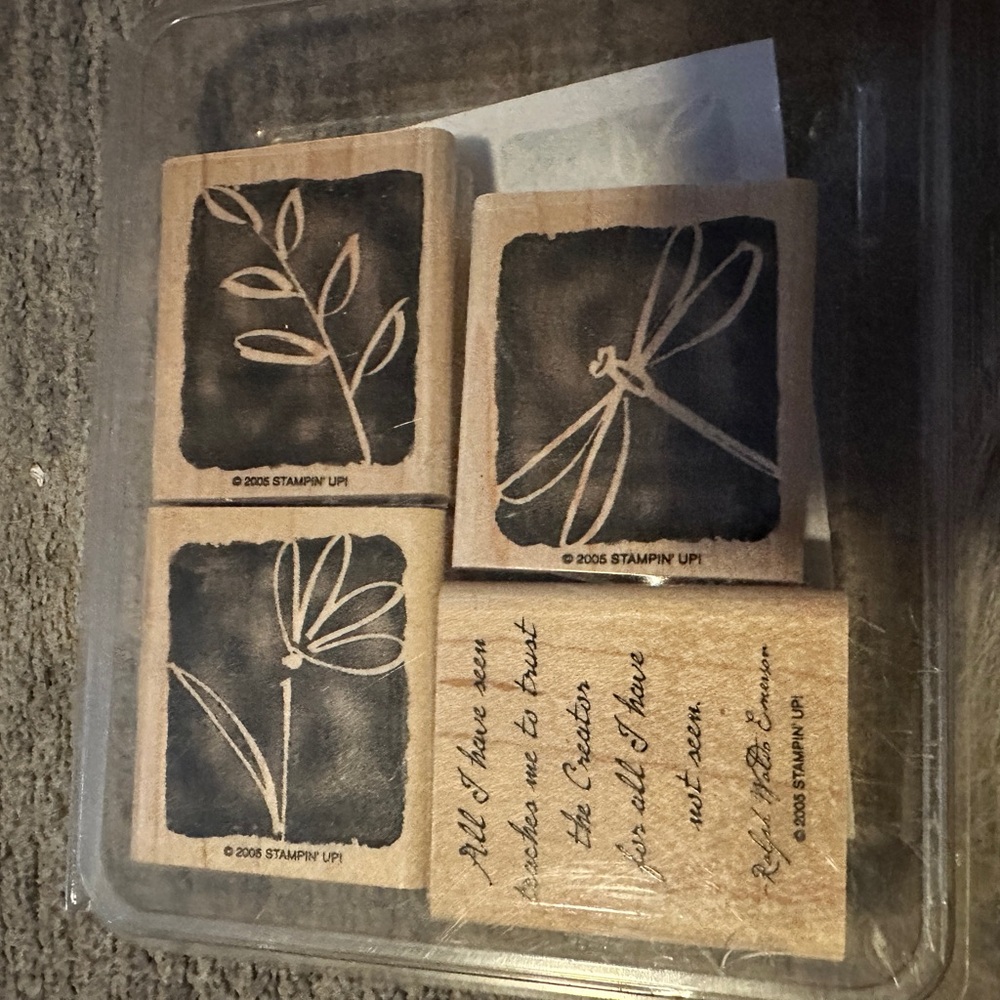 Stampin Up Lot Wood Mount Rubber Stamp Sets NEW Unused 2002-2005 - Picture 2 of 9